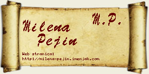 Milena Pejin vizit kartica
